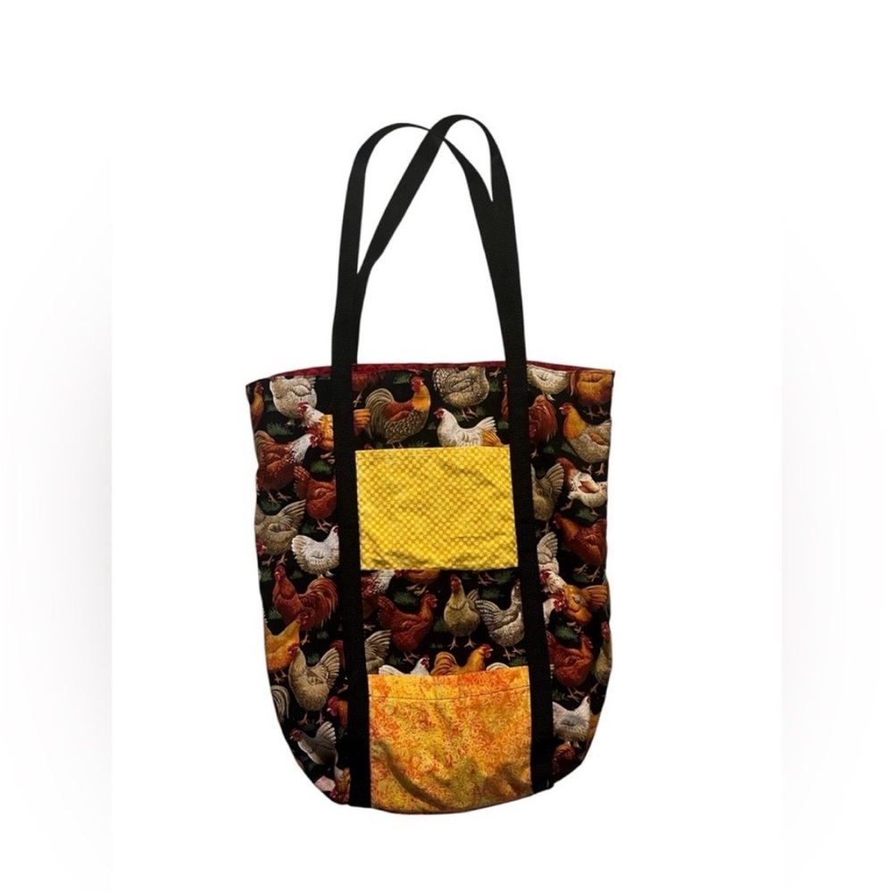 Handcrafted Chicken Theme X-Large Tote Bag